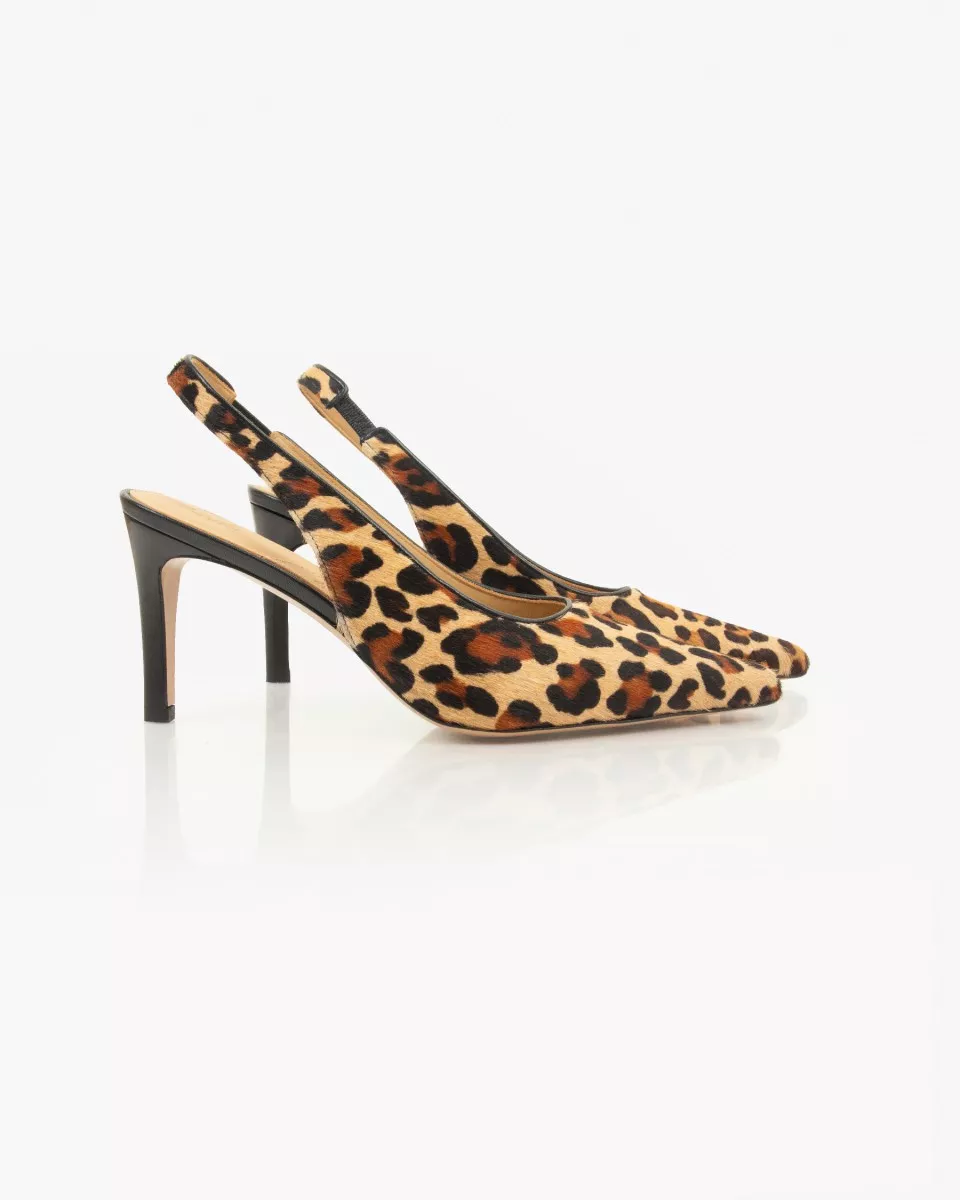 Cheetah print fur stilettos