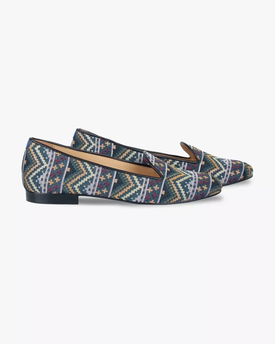 Kilim canvas slippers