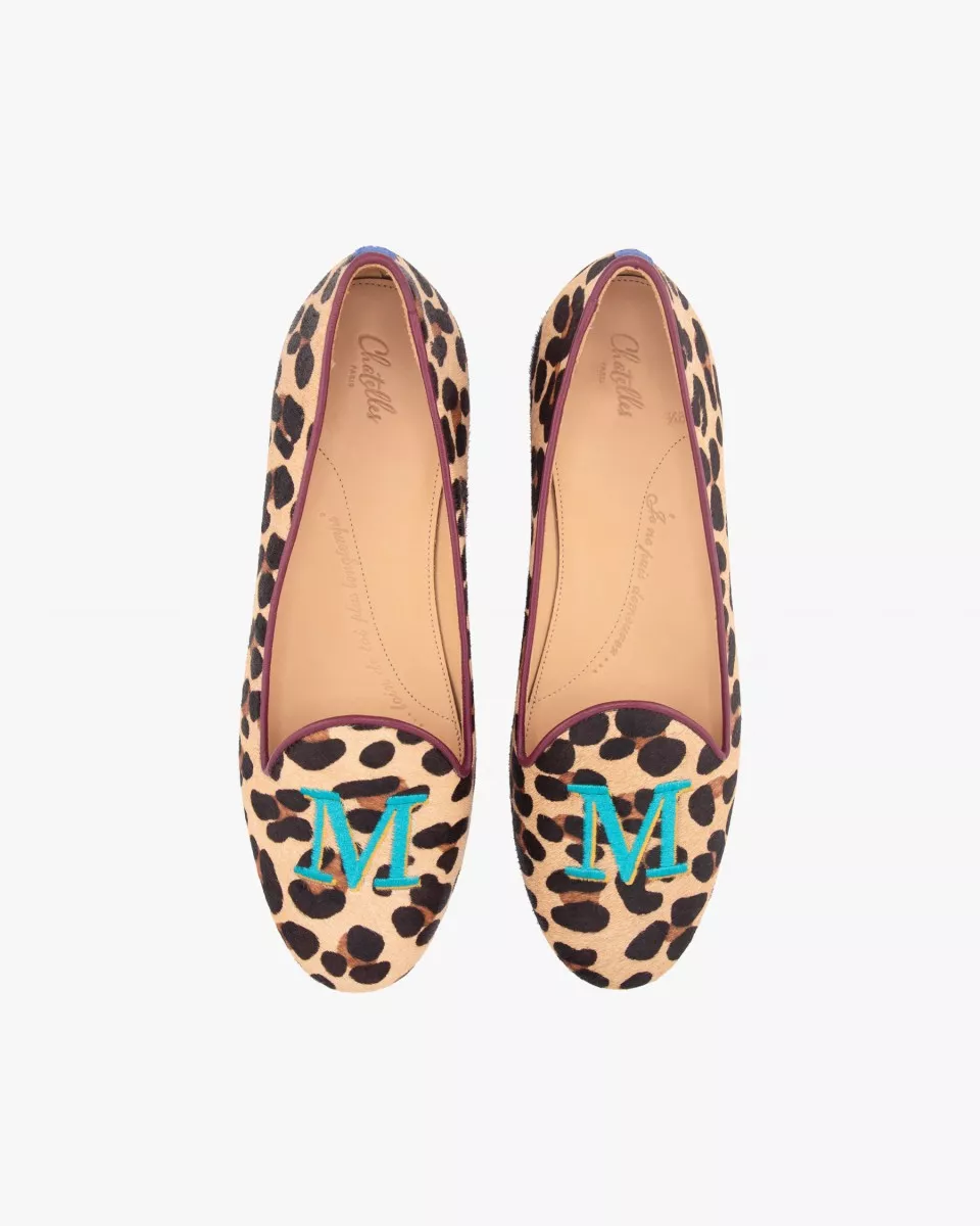 Jungle leopard print fur slippers