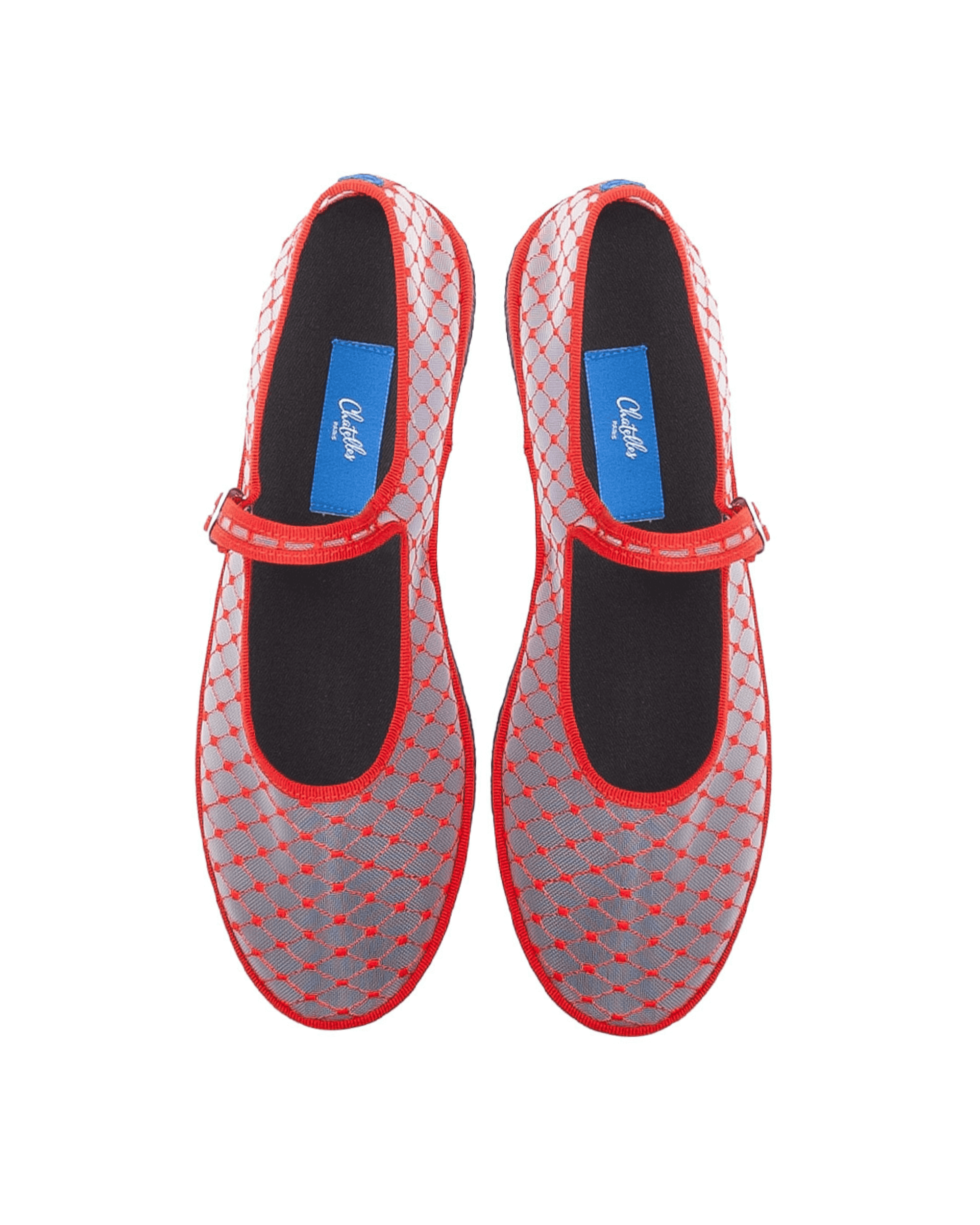 Furlanes Mary Janes Red Mesh