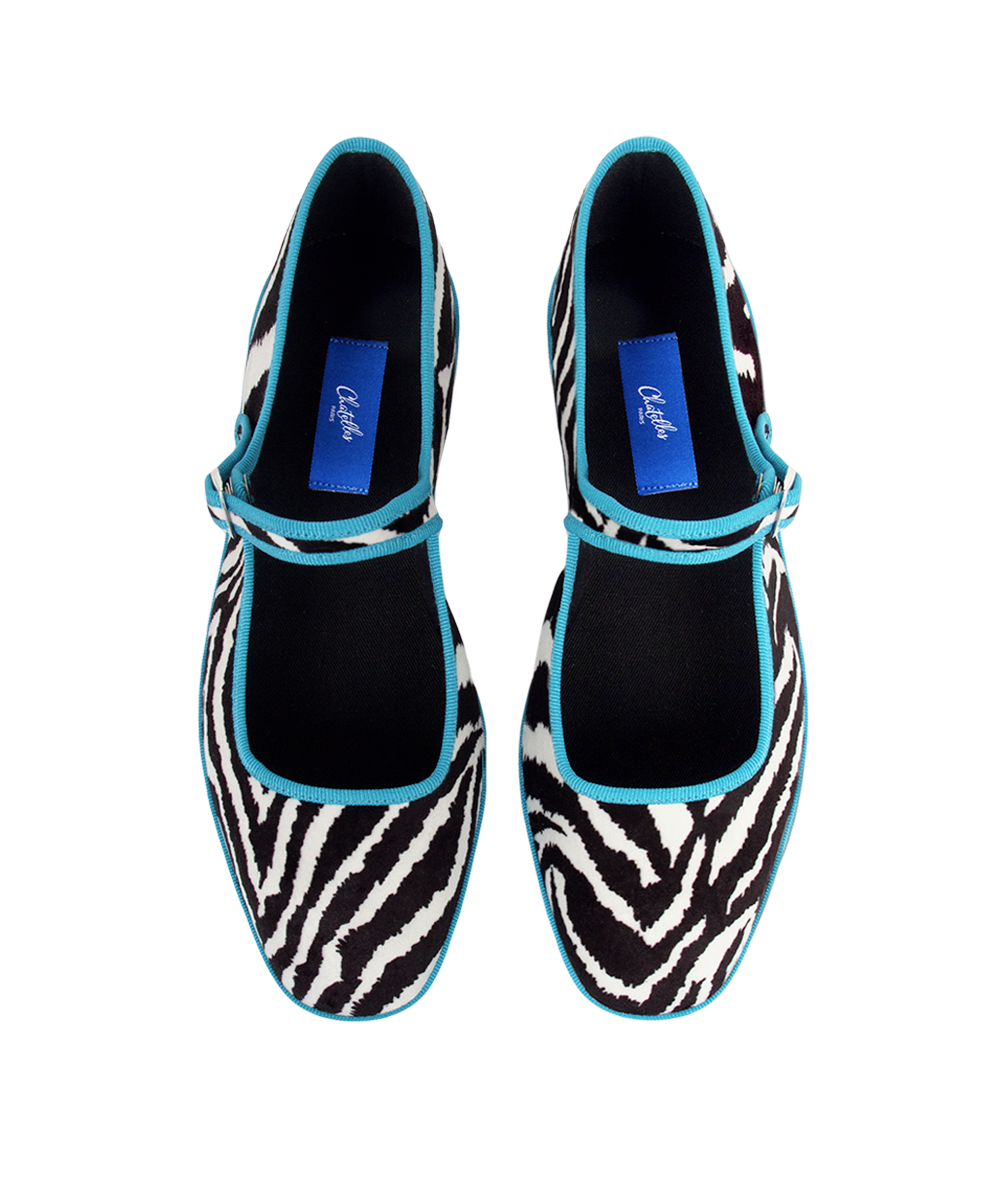 Furlanes Mary Janes Zebra Square
