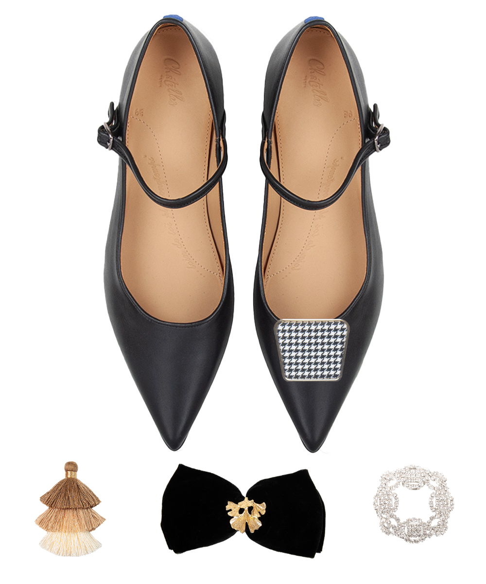 Mary Janes Pointy Black