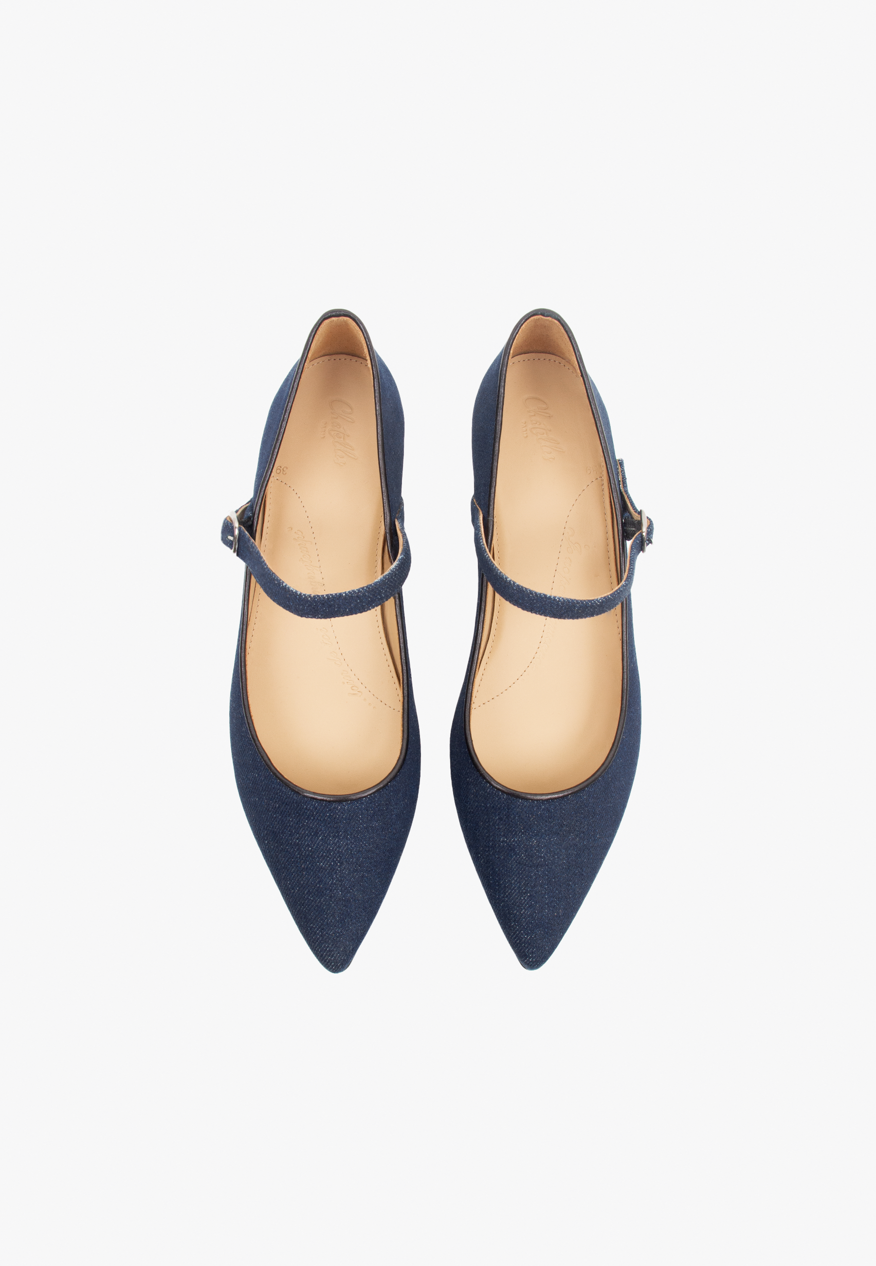 Mary Janes Pointy Dark Denim