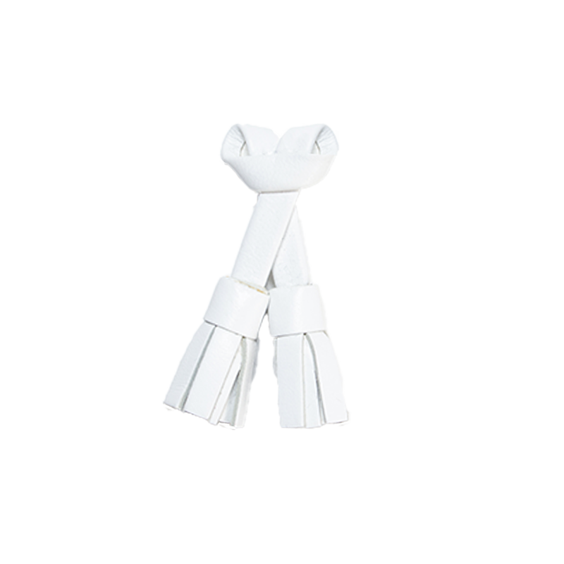 Pampilles blanche en cuir