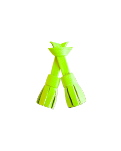Pampilles jaune fluo en cuir