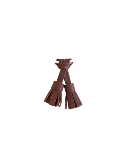 Pampilles marron foncé en cuir