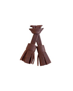 Pampilles marron foncé en cuir