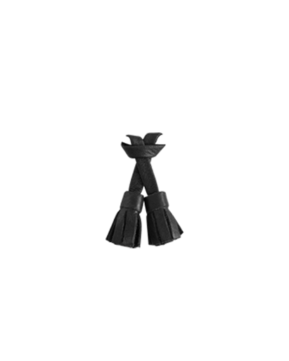 Pampilles noir en cuir
