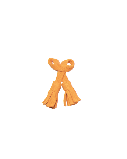 Pampilles orange en daim