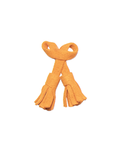 Pampilles orange en daim