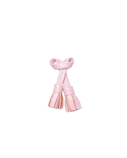 Pampilles rose en cuir