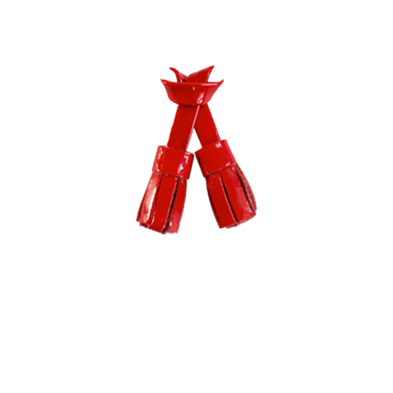 Pampilles rouge cuir vernis