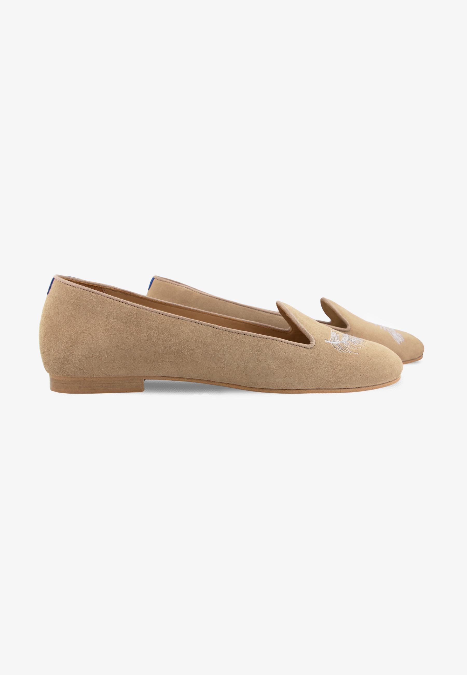 Slippers François Feather Camel