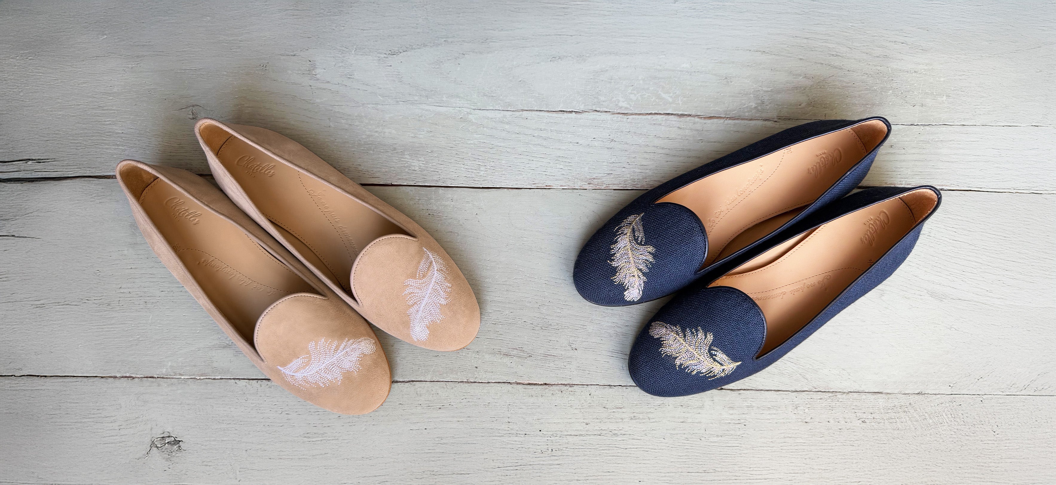 Slippers François Feather Camel