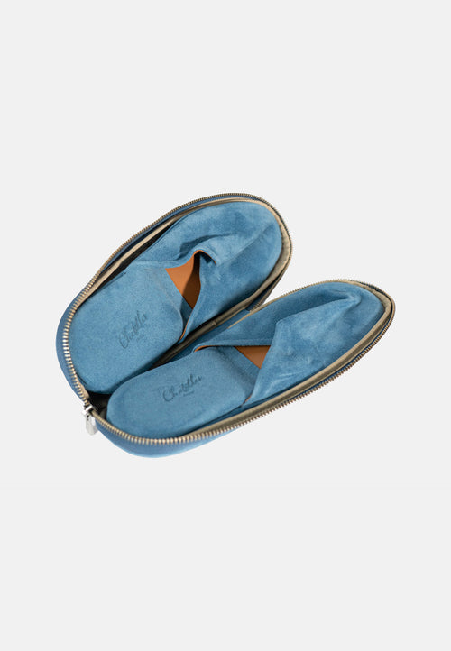 Travel Slippers Blue