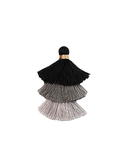 Triple Pompons Black