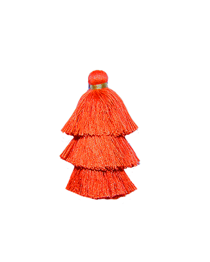 Triple Pompons Coral