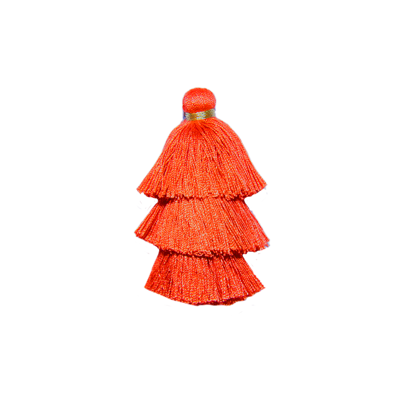 Triple Pompons Coral
