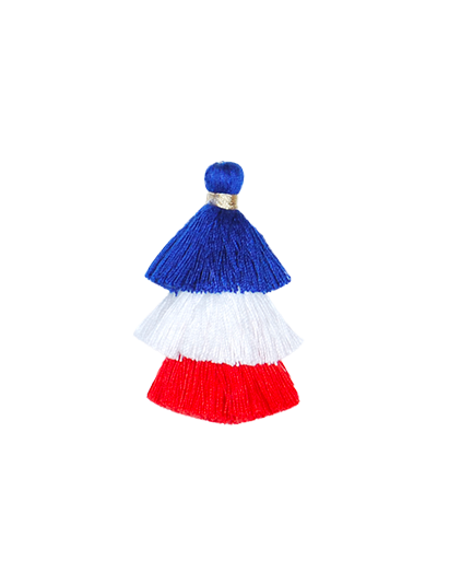 Triple Pompons Drapeau Français