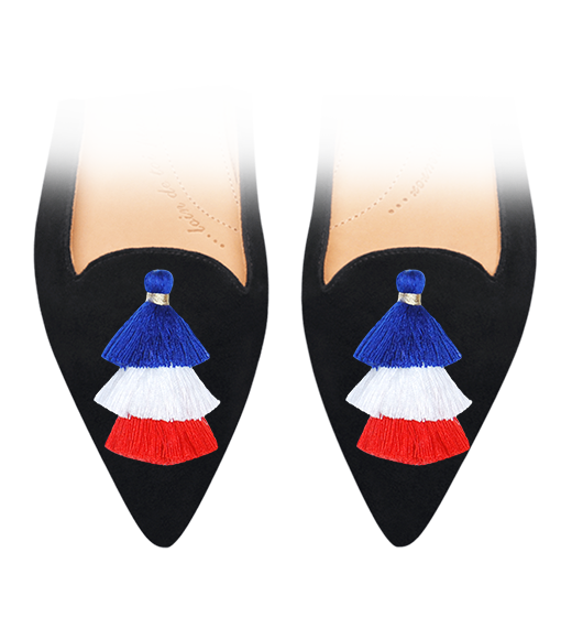 Triple Pompons Drapeau Français