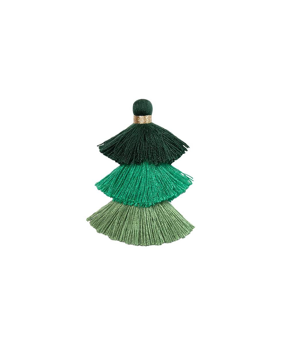 Triple Pompons Green