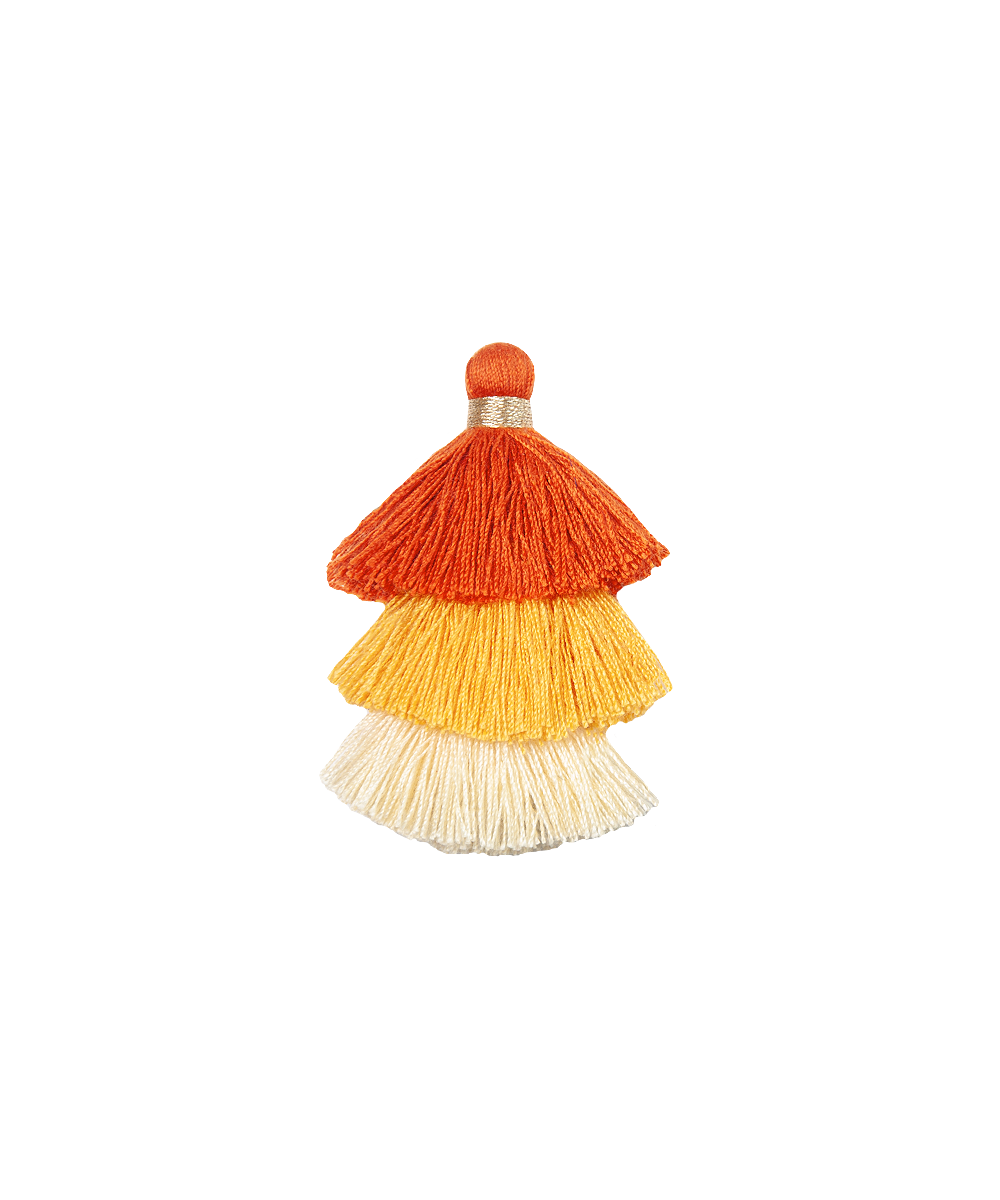Triple Pompons Orange