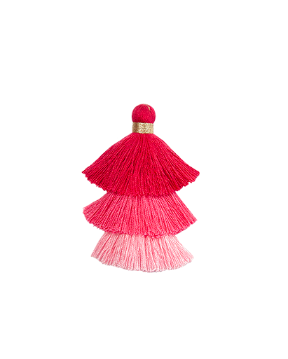 Triple Pompons Pink
