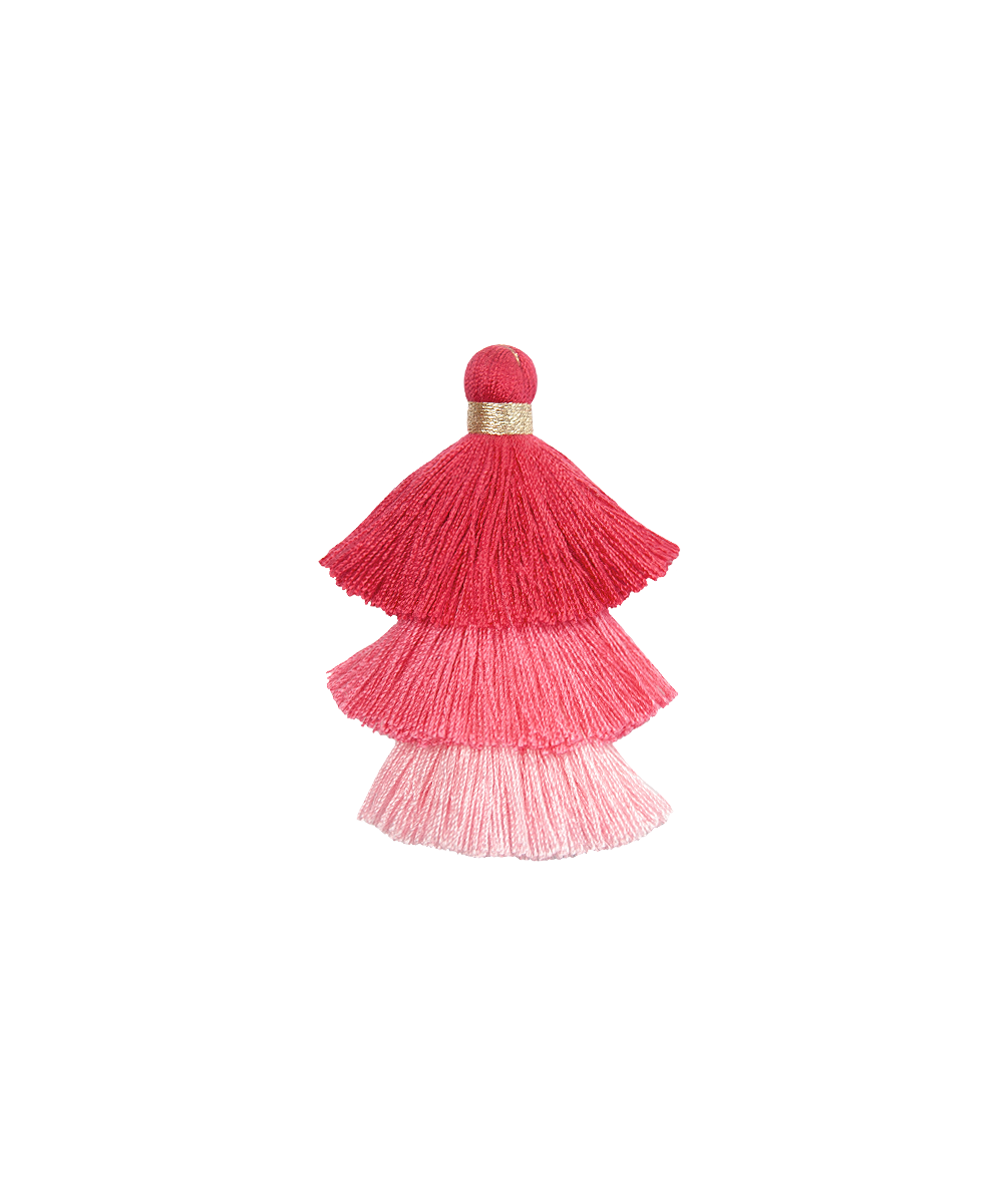 Triple Pompons Pink