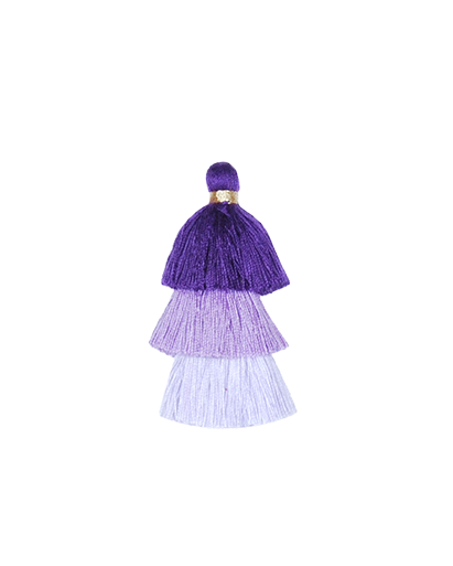 Triple Pompons Violet