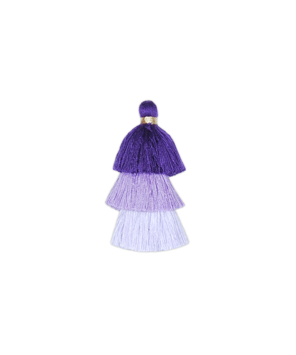 Triple Pompons Violet