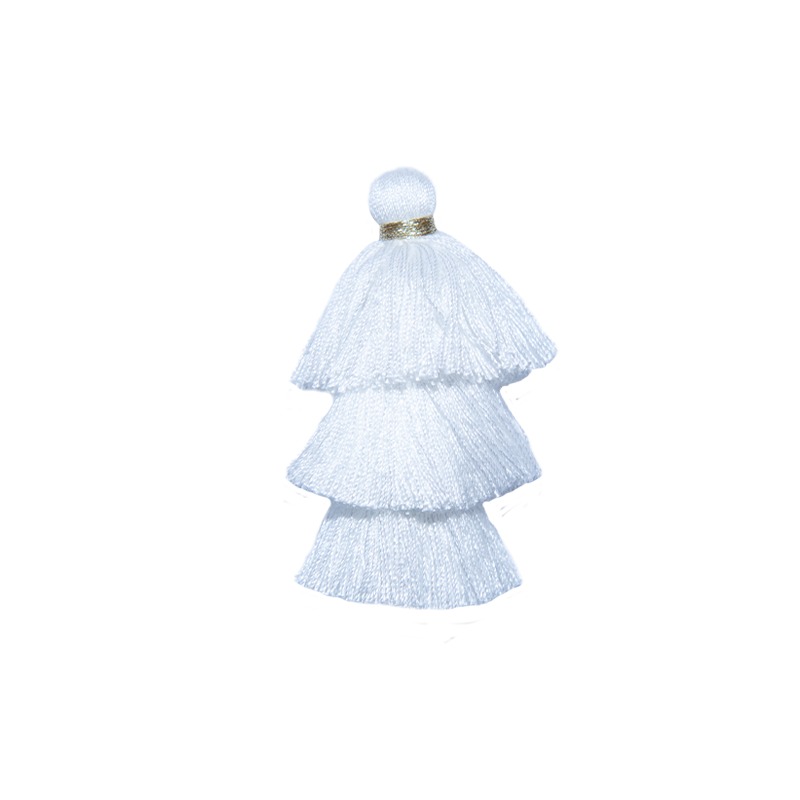 Triple Pompons White